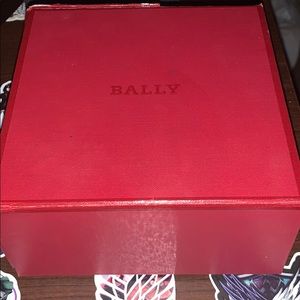 Bally Red Leather Swoosh Belt